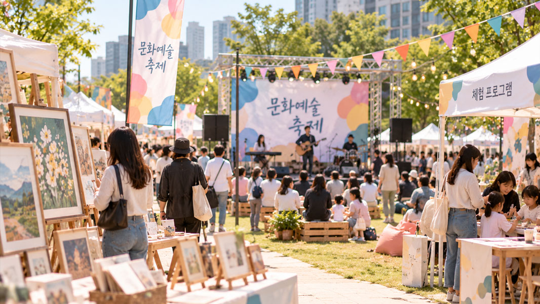 야외 문화예술 축제 현장